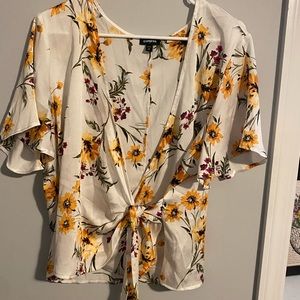 Express/ Floral wrap blouse